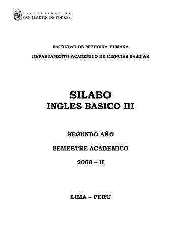 silabo - Facultad de Medicina Humana - Universidad de San MartÃ­n ...