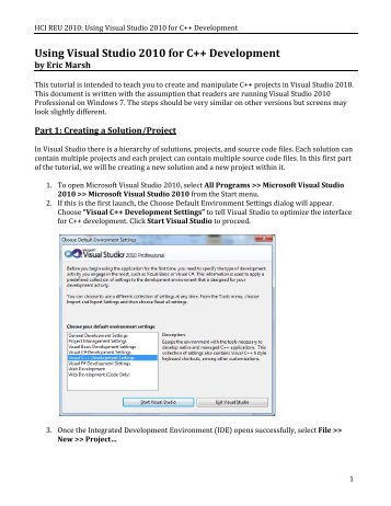 Visual Studio 2010 Tutorial