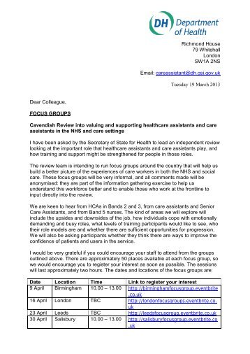 letter - NHS Employers