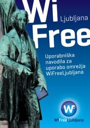 Uporabniška navodila za uporabo omrežja WiFreeLjubljana