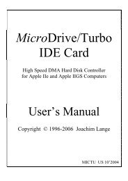 MicroDrive/Turbo IDE Card - The Ultimate Apple II Resource!