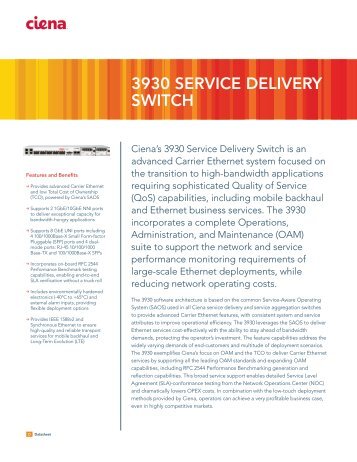 Ciena 3930 Brochure - LightRiver Technologies, Inc.