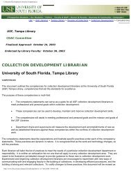 Collection Development Librarian Competencies - University of ...