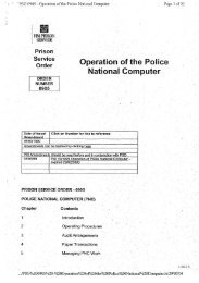 Operation of the Police National Computer