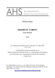 Wilfried Baur - Disziplin loben - Aktion Humane Schule e.V.