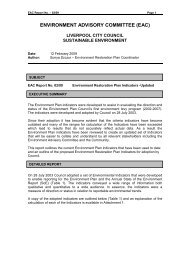 EAC Report No. 02/09 Environment Restoration Plan Indicators