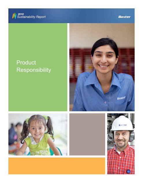 Product Responsibility - Baxter Sustainability Report
