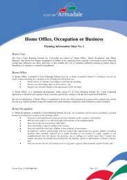 Application for a Home Occupation, Business or ... - City of Armadale