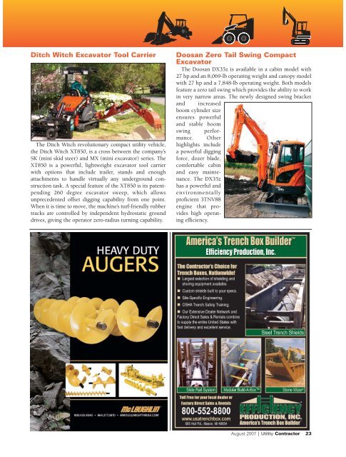 View Full August PDF Issue - Utility Contractor Online