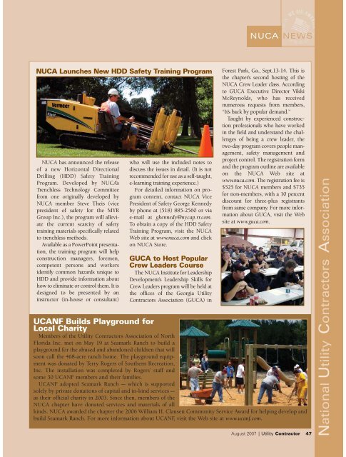 View Full August PDF Issue - Utility Contractor Online