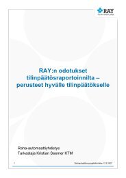 RAY:n odotukset tilinpäätösraportoinnilta ... - Sininauhaliitto