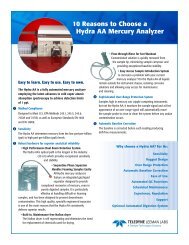 Why Choose a Hydra AA - Teledyne Leeman Labs