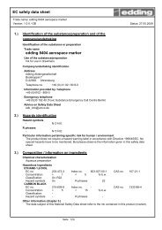 EC safety data sheet edding 8404 aerospace marker - Mercedes ...