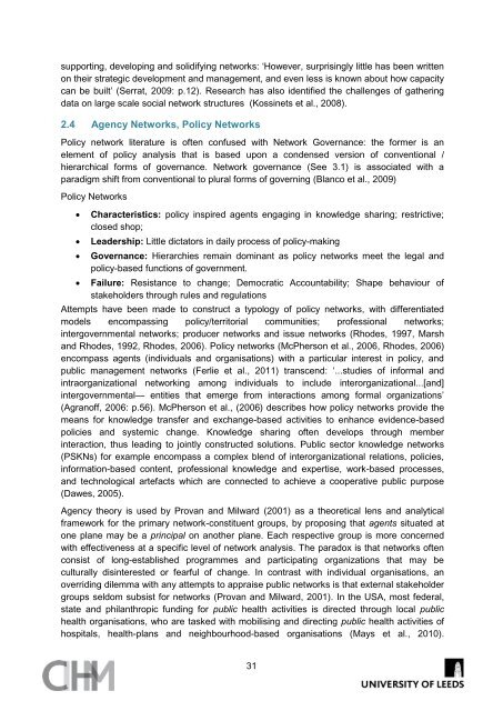 Networks - a briefing paper for the Health Foundation - Centre for ...