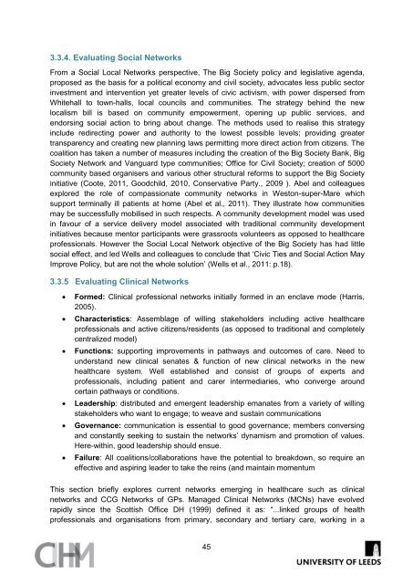 Networks - a briefing paper for the Health Foundation - Centre for ...