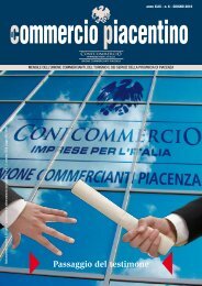 Passaggio del testimone - Unione Commercianti di Piacenza