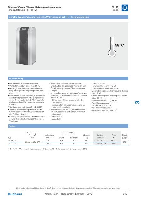 Kapitel 3 Wärmepumpen Logatherm/Logafix - Buderus