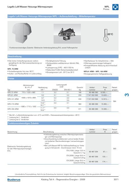 Kapitel 3 Wärmepumpen Logatherm/Logafix - Buderus