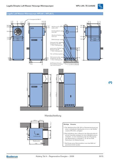 Kapitel 3 Wärmepumpen Logatherm/Logafix - Buderus
