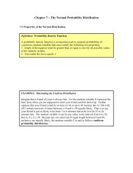 Chapter 7Ã¢Â€Â”The Normal Probability Distribution