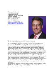 In his own words... Dr Peter Lassoff, Vice President ... - TOPRA