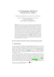 A cryptographic solution for general access control - University of ...