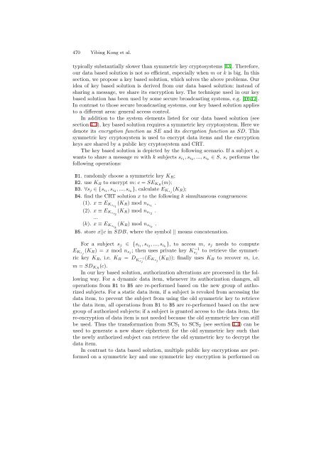 A cryptographic solution for general access control - University of ...