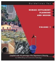 VOLUME 1 HUMAN SETTLEMENT PLANNING AND ... - CSIR