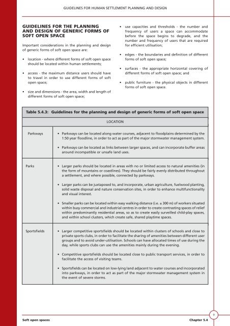 VOLUME 1 HUMAN SETTLEMENT PLANNING AND ... - CSIR