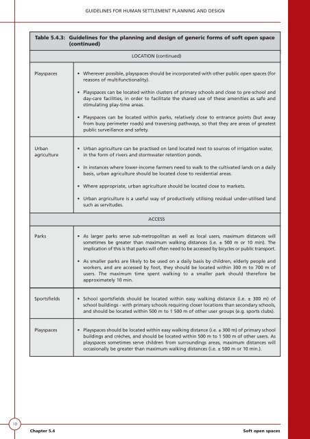 VOLUME 1 HUMAN SETTLEMENT PLANNING AND ... - CSIR