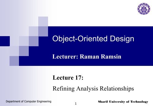 Refining Analysis Relationships