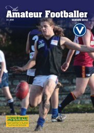 VAFA Record Rnd9.indd - Victorian Amateur Football Association