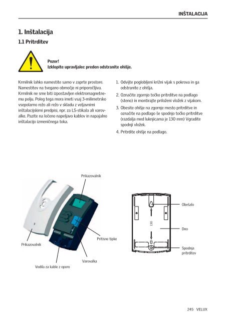 Brugsvejledning Directions for use Bedienungsanweisung ... - Velux