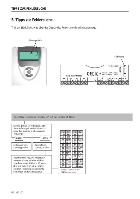 Brugsvejledning Directions for use Bedienungsanweisung ... - Velux