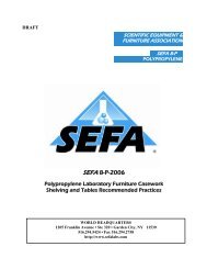 sefa-8 - Scientific Equipment and Furniture Association