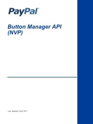 PayPal Button Manager API (NVP)