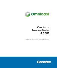 Omnicast Release Notes 4.8 SR1 - Genetec