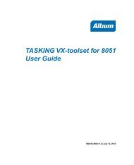 TASKING VX-toolset for 8051 User Guide