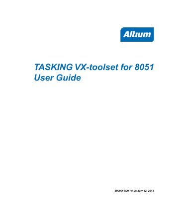 TASKING VX-toolset for 8051 User Guide