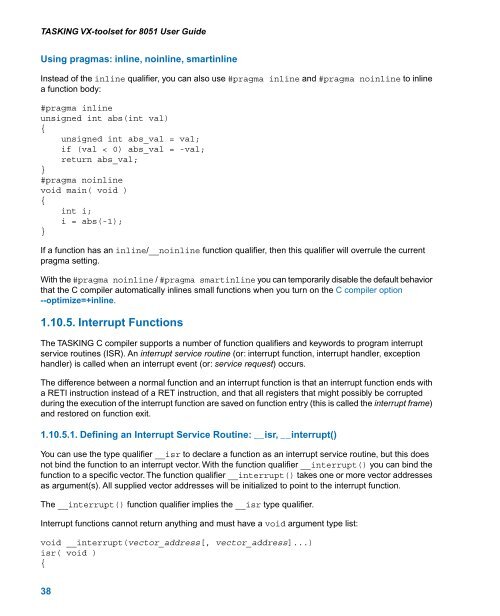 TASKING VX-toolset for 8051 User Guide