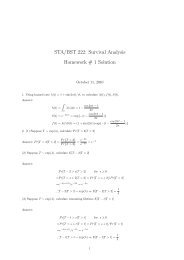 STA/BST 222: Survival Analysis Homework # 1 Solution