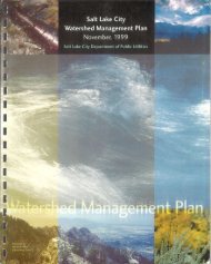 Salt Lake City Watershed Management Plan Final