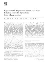 Hyperspectral Vegetation Indices and Their Relationships with ...