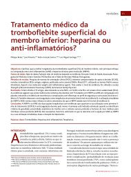 Tratamento mÃ©dico da tromboflebite superficial do membro inferior ...