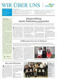 Bürgerstiftung Markt Peißenberg gegründet - Markt Peissenberg
