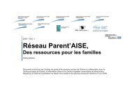 RÃ©seau Parent'AISE - Des ressources pour les familles - Csss-iugs.ca