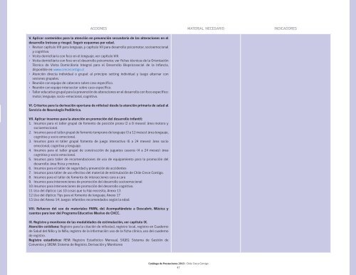 CATÃLOGO DE PRESTACIONES 2013 - Chile Crece Contigo