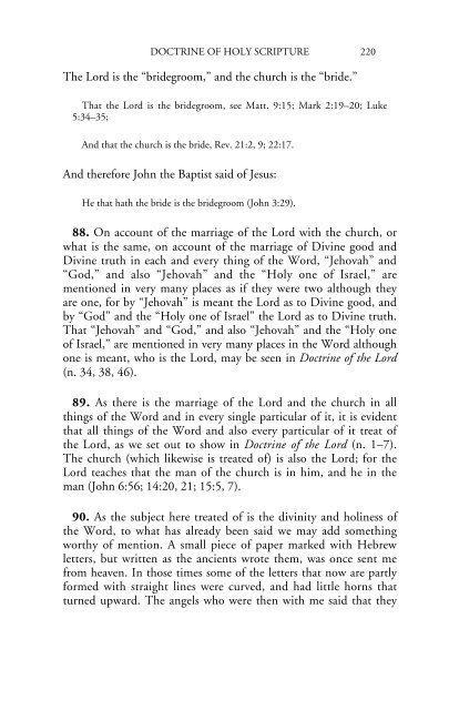 Doctrine of Holy Scripture - Swedenborg Foundation