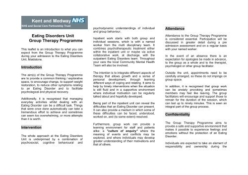 Group therapy leaflet