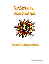 Rec Staff/Lifeguard Manual - Norris Cotton Cancer Center